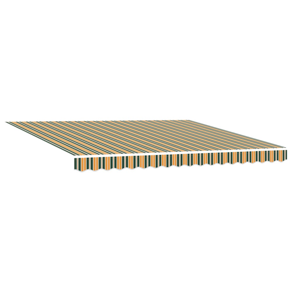 Marchiză manuală retractabilă cu LED Verde și Galben 400x350 cm