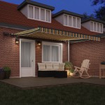 Marchiză manuală retractabilă cu LED Verde și Galben 400x350 cm Marchiză manuală retractabilă cu LED Verde și Galben 400x350 cm