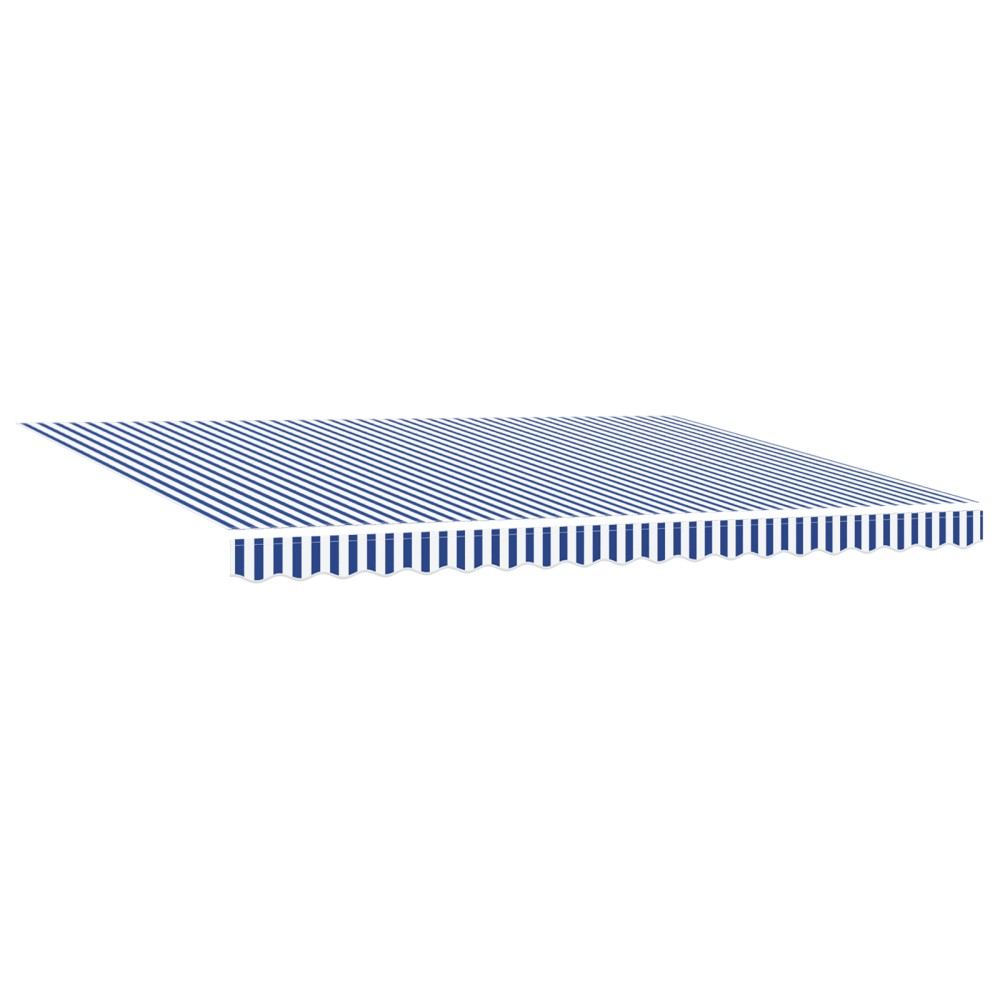 vidaXL Cortina Retractabilă Manual Albastru și alb 450 × 300 cm