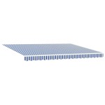 vidaXL Cortina Retractabilă Albastru și Alb 450 × 300 cm