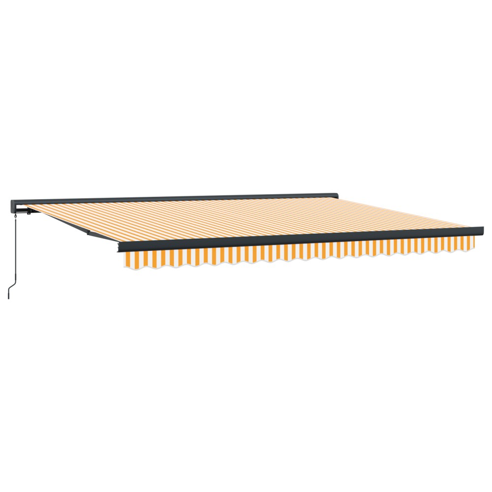 vidaXL Cortina Retractabilă Portocalie și albă 450 × 300 cm