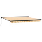 vidaXL Cortina Retractabilă Manual portocaliu și alb 450 × 300 cm vidaXL Cortina Retractabilă Manual portocaliu și alb 450 × 300 cm