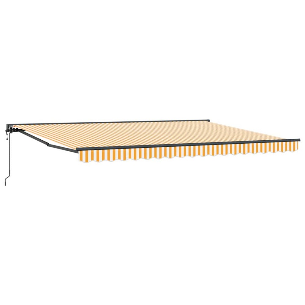 vidaXL Cortina Retractabilă Galben și alb 450 × 300 cm