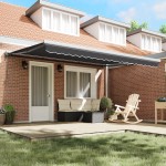 vidaXL Cortina Retractabilă Manual Antracit 450 × 300 cm