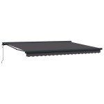 vidaXL Cortina Retractabilă Manual Antracit 450 × 300 cm