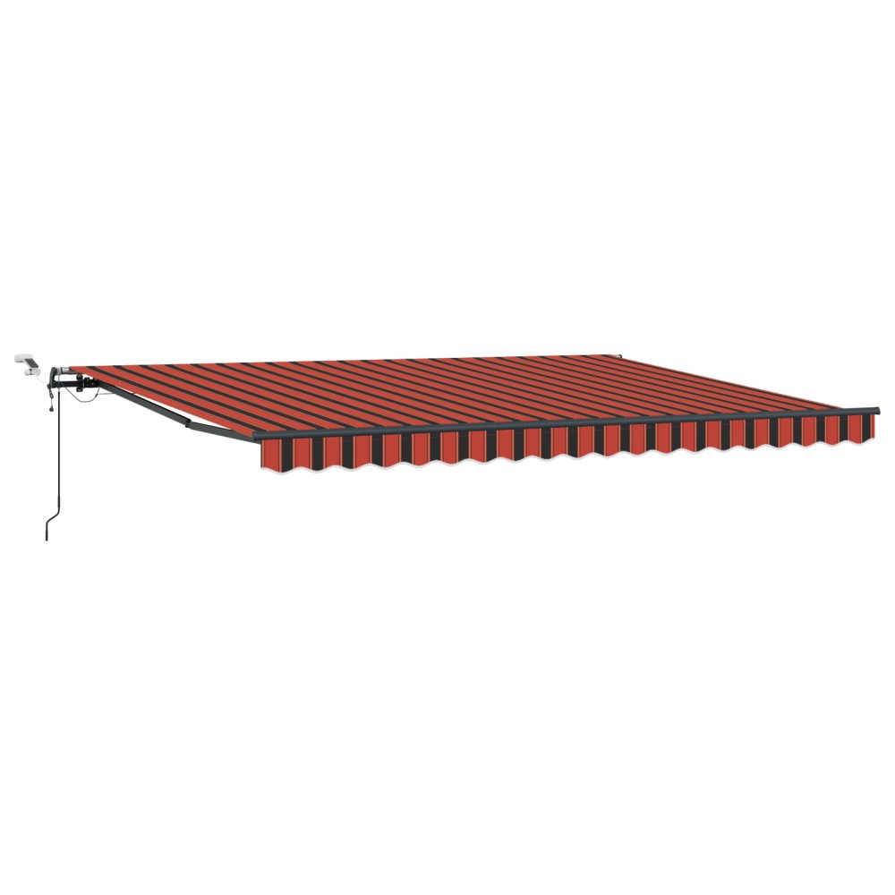 vidaXL Cortina Retractabilă portocaliu și maro 450 × 300 cm țesătură