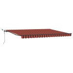 vidaXL Cortina Retractabilă portocaliu și maro 450 × 300 cm țesătură vidaXL Cortina Retractabilă portocaliu și maro 450 × 300 cm țesătură
