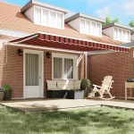 vidaXL Cortina Retractabilă Manual Portocalie și maro 450 × 300 cm vidaXL Cortina Retractabilă Manual Portocalie și maro 450 × 300 cm