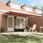 vidaXL Marka retractabilă automată portocalie și maronie, 450 x 300 cm vidaXL Marka retractabilă automată portocalie și maronie, 450 x 300 cm