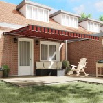 vidaXL Cortina Retractabilă Manual Portocaliu și negru 450 × 300 cm