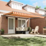 vidaXL Perdea retractabilă automată galbenă și portocalie 450x300 cm de la vidaXL Perdea retractabilă automată galbenă și portocalie 450x300 cm de la