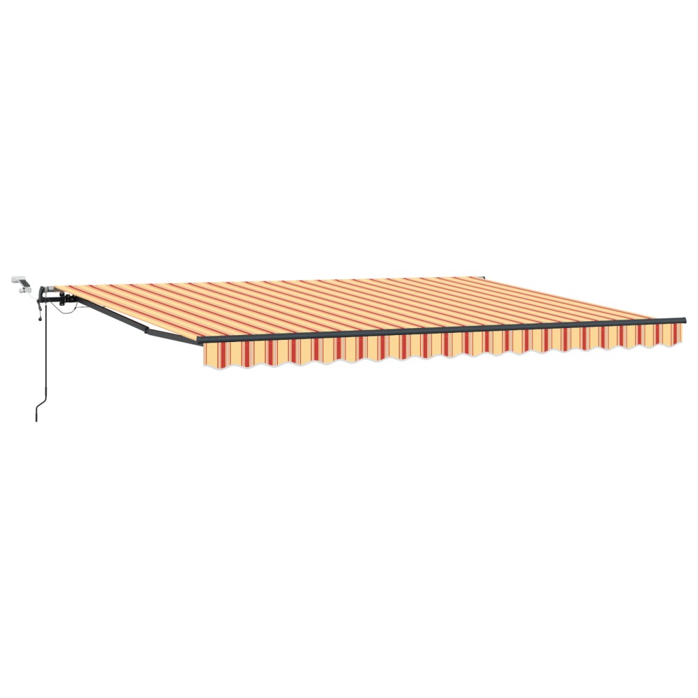 vidaXL Pergolă retractabilă automată LED galben-portocalie, 450x300 cm