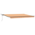 vidaXL Pergolă retractabilă automată LED galben-portocalie, 450x300 cm