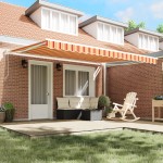vidaXL Cortina Retractabilă galben și portocaliu 450 × 300 cm țesătură vidaXL Cortina Retractabilă galben și portocaliu 450 × 300 cm țesătură