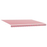 vidaXL Awning-ul retractabil automat cu dungi roșii și albe, 450x300 cm vidaXL Awning-ul retractabil automat cu dungi roșii și albe, 450x300 cm