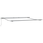 vidaXL Awning-ul retractabil automat cu dungi roșii și albe, 450x300 cm vidaXL Awning-ul retractabil automat cu dungi roșii și albe, 450x300 cm
