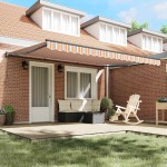 vidaXL Cortina Retractabilă Manual Albastru și portocaliu 450 × 300 cm