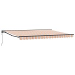 vidaXL Cortina Retractabilă Albastru și portocaliu 450 × 300 cm