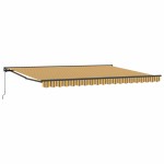 vidaXL Cortina Retractabilă Manual Galben și gri 450 × 300 cm