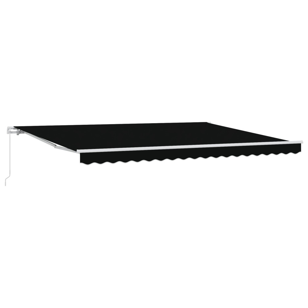 vidaXL Cortina Retractabilă Negru 450 × 300 cm Poliester și metal