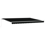 vidaXL Cortina Retractabilă Negru 450 × 300 cm Poliester și metal vidaXL Cortina Retractabilă Negru 450 × 300 cm Poliester și metal