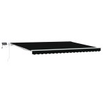 vidaXL Cortina Retractabilă with Manual 450 × 300 cm Negru vidaXL Cortina Retractabilă with Manual 450 × 300 cm Negru