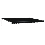 vidaXL Cortina Retractabilă Negru 450 × 300 cm țesătură vidaXL Cortina Retractabilă Negru 450 × 300 cm țesătură