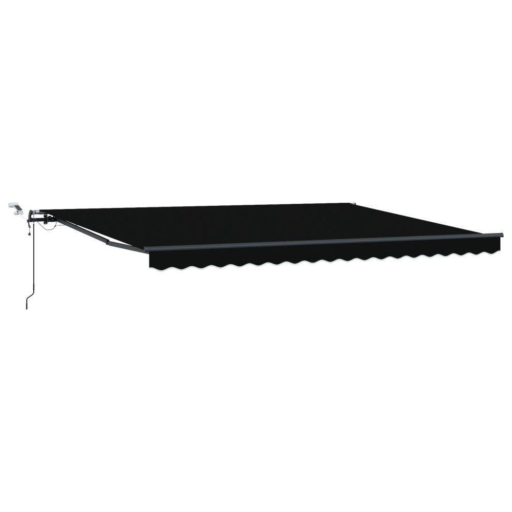 Marchiză Retractabilă Automată vidaXL cu LED Negru 450x300 cm