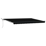 Marchiză Retractabilă Automată vidaXL cu LED Negru 450x300 cm Marchiză Retractabilă Automată vidaXL cu LED Negru 450x300 cm