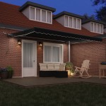 Marchiză Retractabilă Automată vidaXL cu LED Negru 450x300 cm Marchiză Retractabilă Automată vidaXL cu LED Negru 450x300 cm