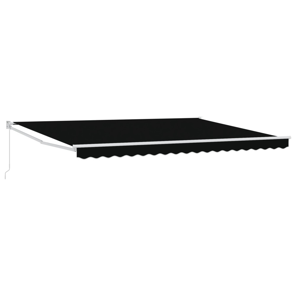 vidaXL Cortina Retractabilă Negru 450 × 300 cm Poliester și metal
