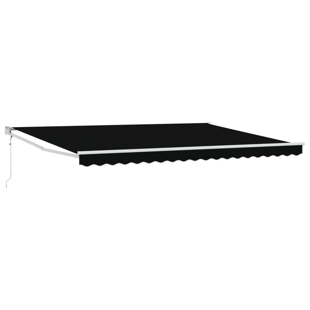 vidaXL Cortina Retractabilă Negru 450 × 300 cm Poliester și metal