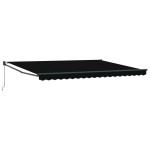 Marchiza retractabilă manuală vidaXL Neagră 450x300 cm Marchiza retractabilă manuală vidaXL Neagră 450x300 cm