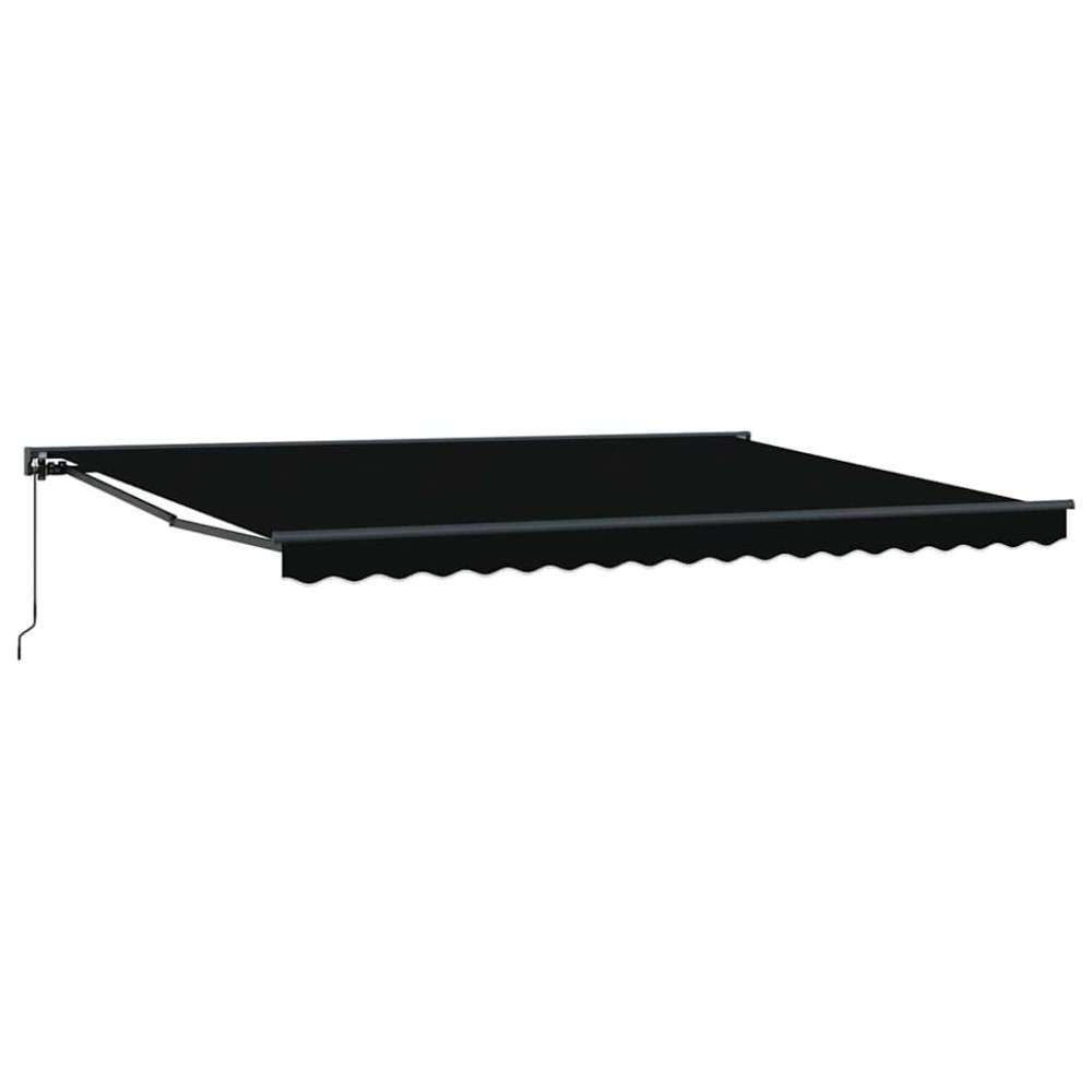 vidaXL Cortina Retractabilă Negru 450 × 300 cm Poliester și metal