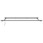 vidaXL Cortina Retractabilă Negru 450 × 300 cm Poliester și metal