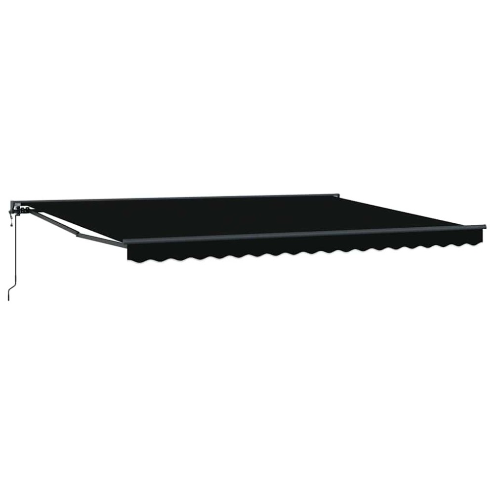 vidaXL Cortina Retractabilă Negru 450 × 300 cm Poliester și metal