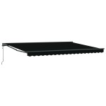 vidaXL Cortina Retractabilă Negru 450 × 300 cm Poliester și metal