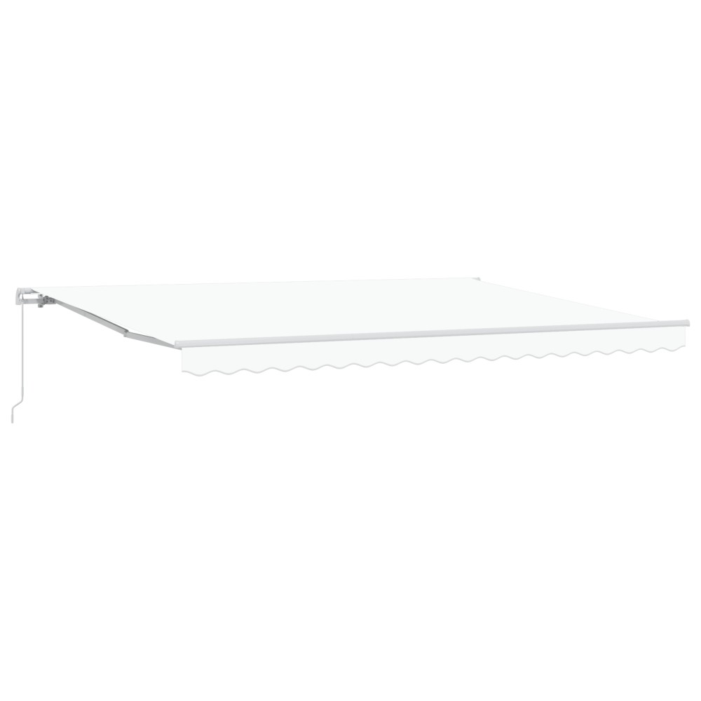 vidaXL Umbra retractabilă albă 450x300 cm