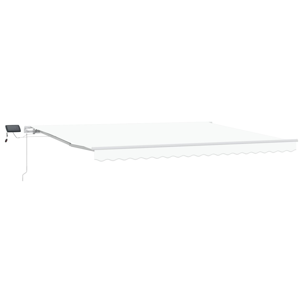 vidaXL Marchiză retractabilă with Manual Alb 450 × 300 cm Alb