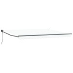 vidaXL Perdea de Soare Retractabilă Alb 450x300 cm
