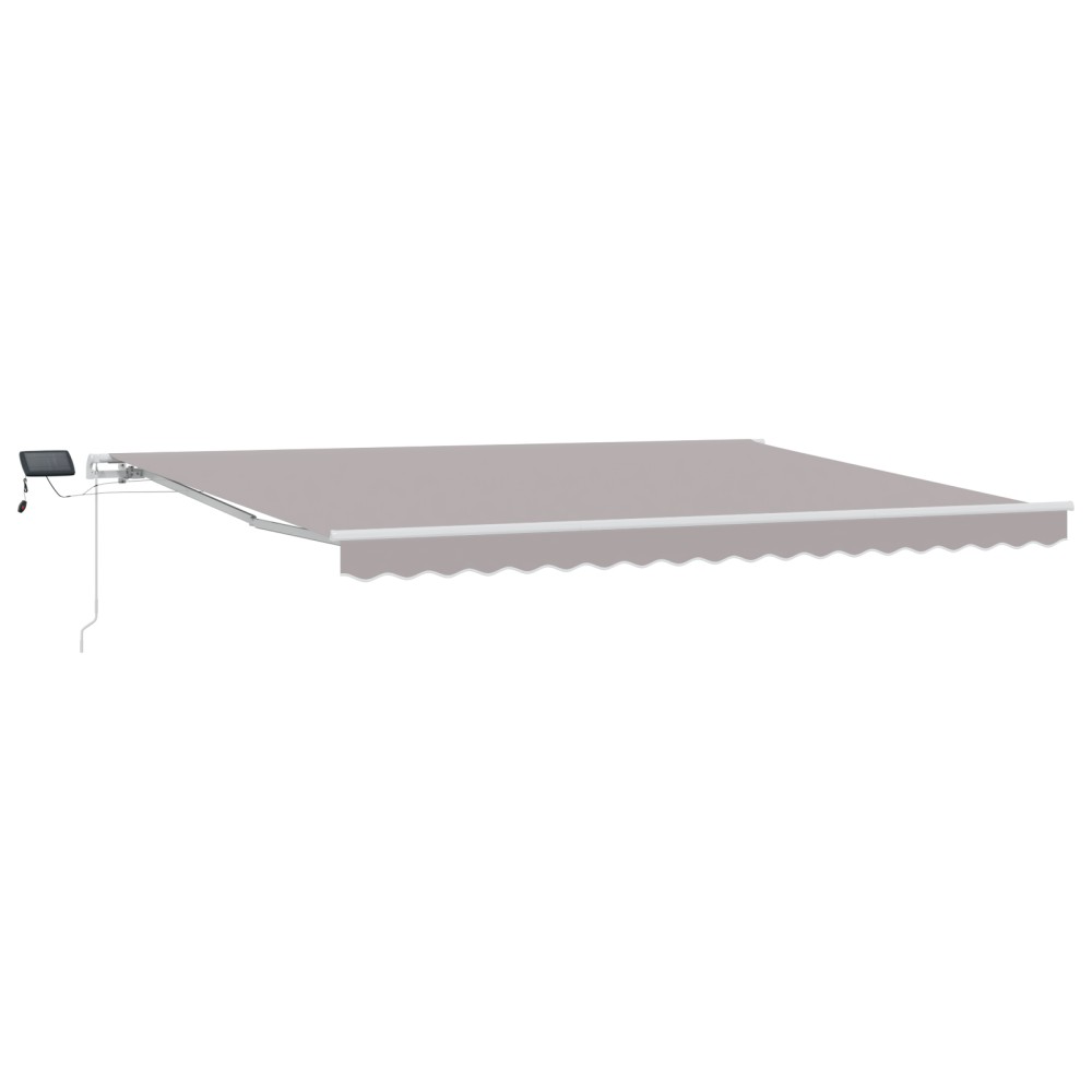 vidaXL Marchiză with Manual Gri deschis 450 × 300 cm Gri deschis