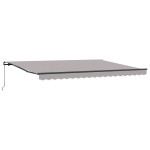 vidaXL Umbrelă gri deschis Manual Gri deschis 450 × 300 cm Poliester vidaXL Umbrelă gri deschis Manual Gri deschis 450 × 300 cm Poliester