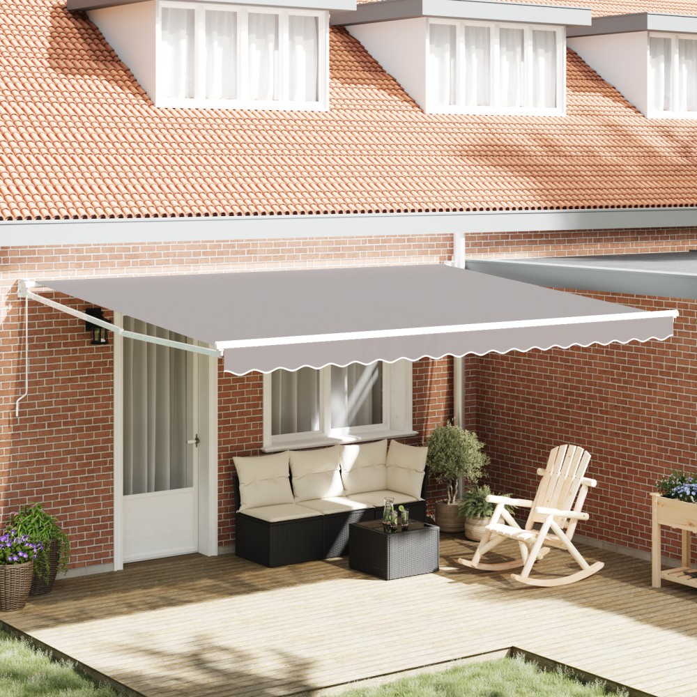 vidaXL Obloane Retractabile Manuale Gri 450x300 cm