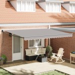 vidaXL Perdea Automată Retractabilă Gri Deschis 450x300 cm vidaXL Perdea Automată Retractabilă Gri Deschis 450x300 cm