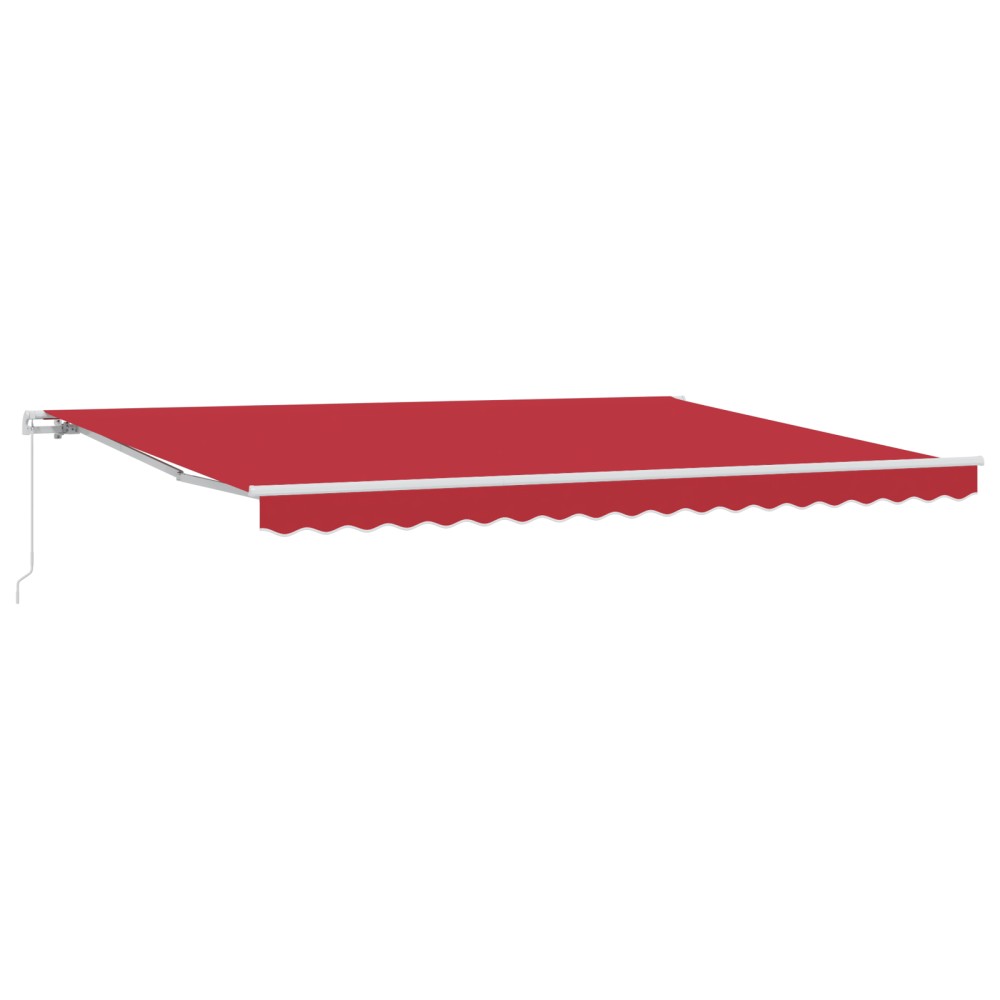 vidaXL Umbrelă retractabilă manuală roșie 450 x 300 cm