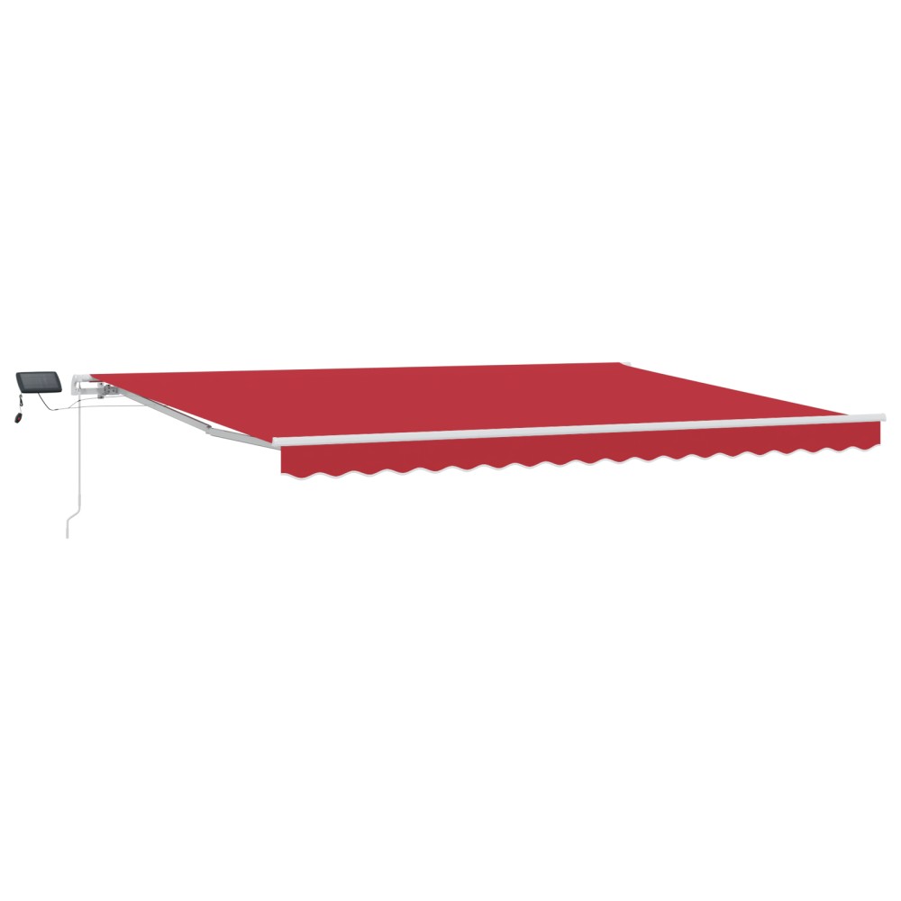 vidaXL Cortina Retractabilă cu Manual 450 × 300 cm Roșu