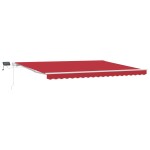 vidaXL Cortina Retractabilă cu Manual 450 × 300 cm Roșu vidaXL Cortina Retractabilă cu Manual 450 × 300 cm Roșu