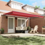 vidaXL Obren și Retractabil Roșu 450 x 300 cm