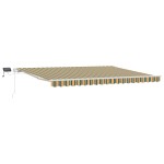 vidaXL Cortina Retractabilă cu Manual 450 × 300 cm Verde și galben vidaXL Cortina Retractabilă cu Manual 450 × 300 cm Verde și galben