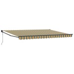 vidaXL Pergolă Retractabilă Automată Verde și Galben 450 x 300 cm